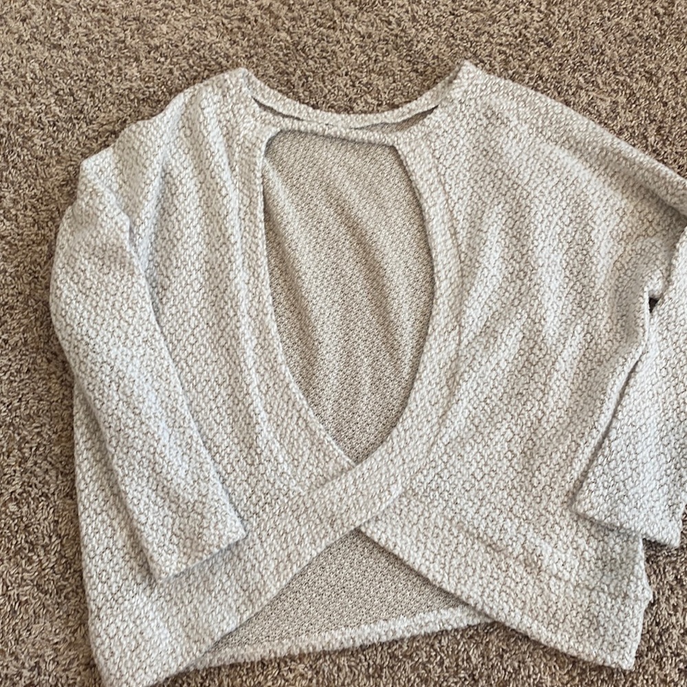 Open back sweater